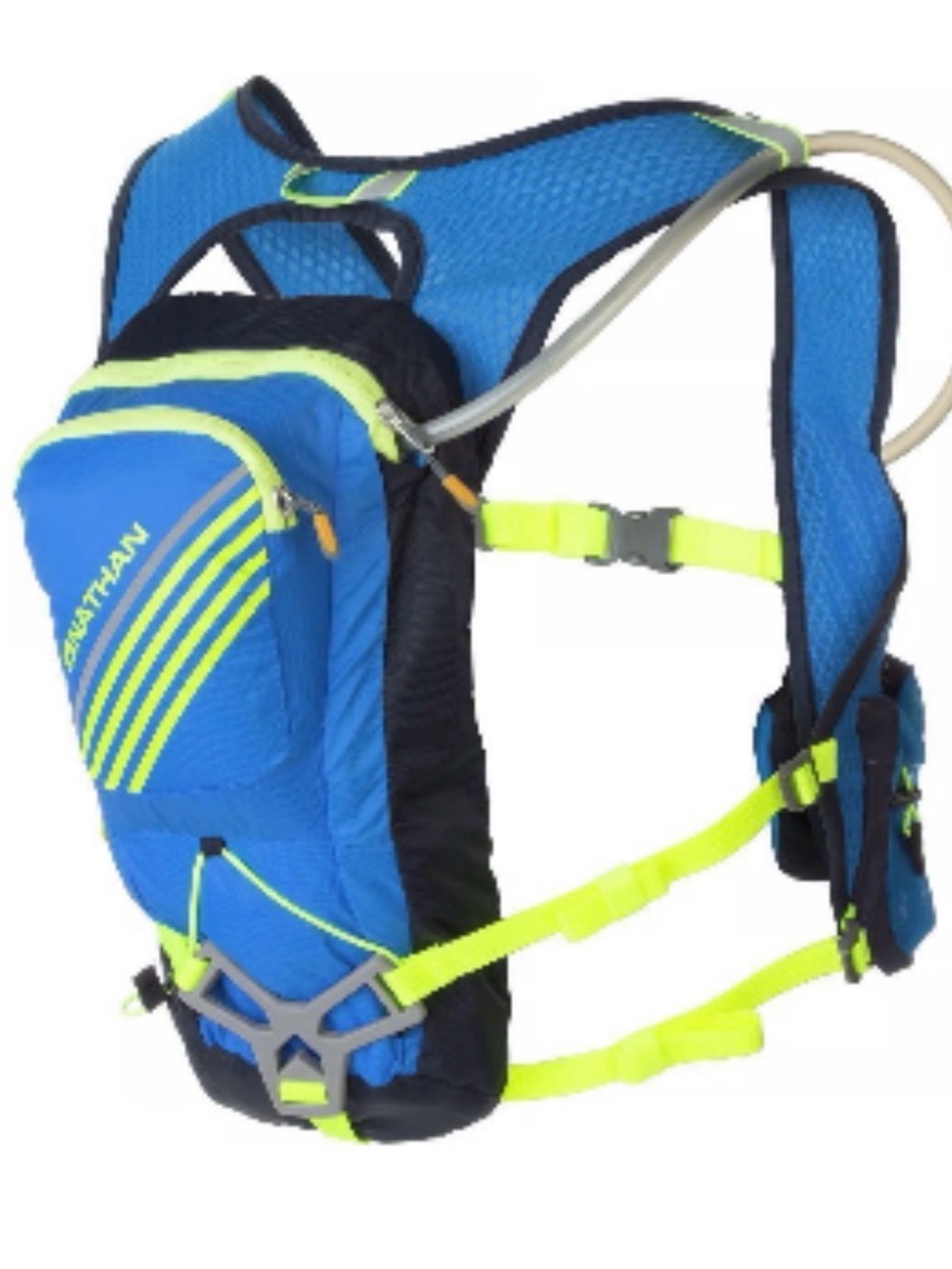 Nathan Grit 2L Liter Hydration Race Vest Blue Neon Sports Hike Camp